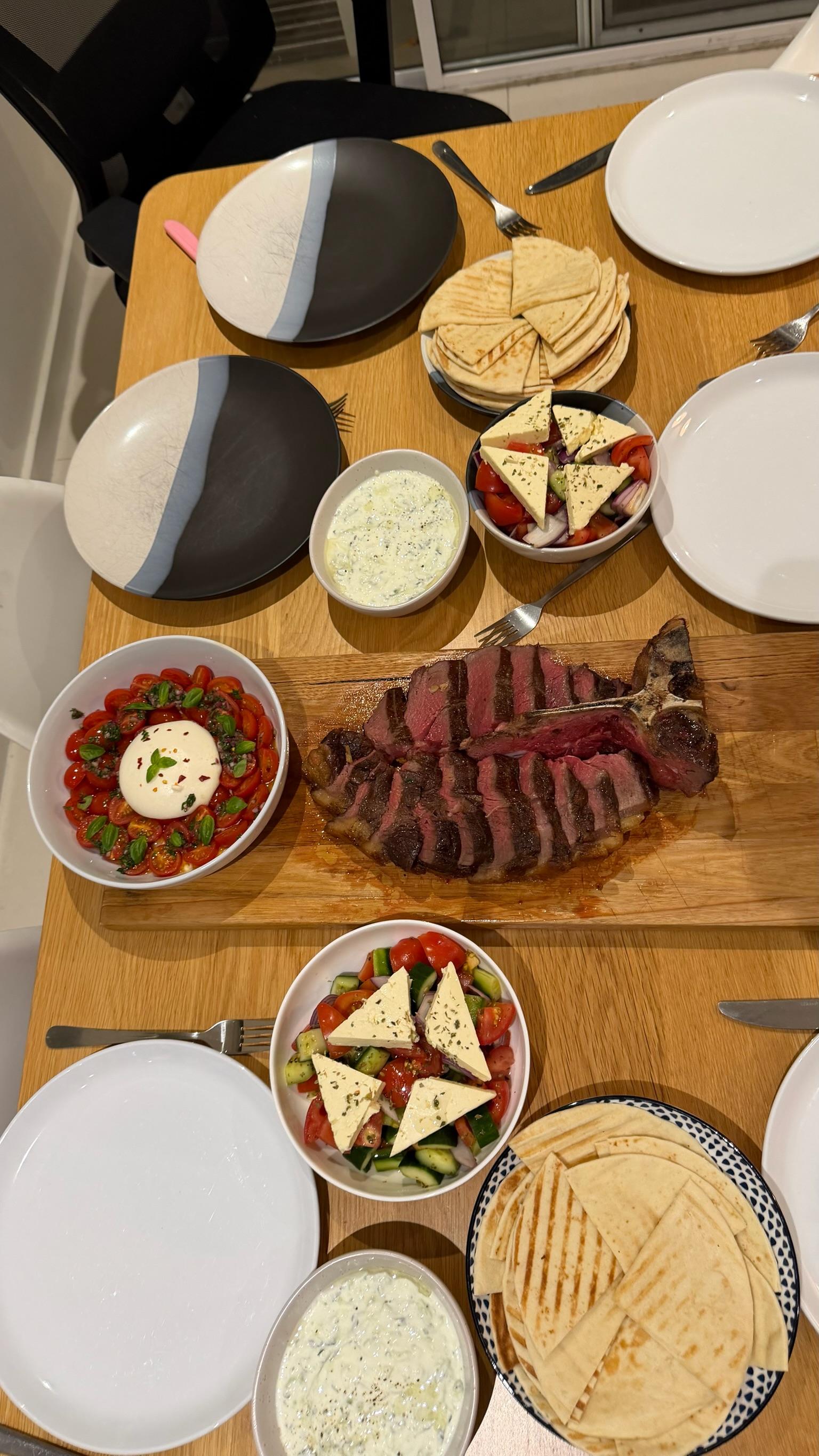 Home-cooked meal on the table